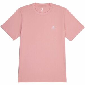Converse CLASSIC LEFT CHEST SS TEE Unisex tričko, ružová, veľkosť M
