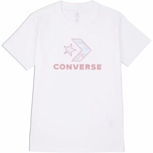 Converse SEASONAL STAR CHEVRON SS TEE Dámske tričko, biela, veľkosť S
