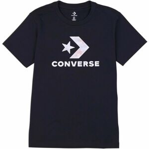 Converse SEASONAL STAR CHEVRON SS TEE Dámske tričko, čierna, veľkosť S