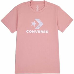 Converse SEASONAL STAR CHEVRON SS TEE Dámske tričko, ružová, veľkosť XS
