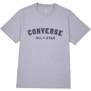 Converse CLASSIC FIT ALL STAR SINGLE SCREEN PRINT TEE Unisex tričko, sivá, veľkosť S