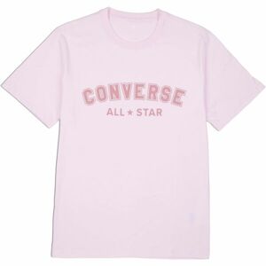 Converse CLASSIC FIT ALL STAR SINGLE SCREEN PRINT TEE Unisex tričko, ružová, veľkosť XS