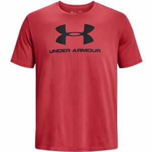 Under Armour SPORTSTYLE LOGO SS Pánske tričko, červená, veľkosť