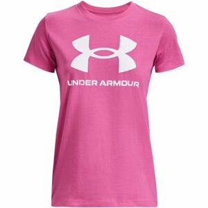 Under Armour LIVE SPORTSTYLE GRAPHIC SS Dámske tričko, ružová, veľkosť L