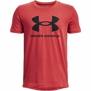 Under Armour SPORTSTYLE LOGO SS Chlapčenské tričko, červená, veľkosť L