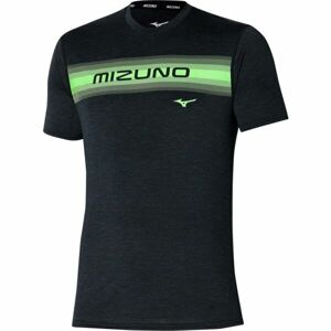 Mizuno CORE MIZUNO TEE Pánske bežecké tričko, čierna, veľkosť