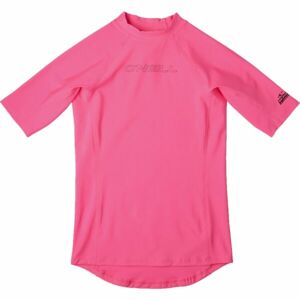 O'Neill SKINS S/SLV Dievčenské plavecké tričko, ružová, veľkosť 14
