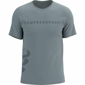 Compressport LOGO SS TSHIRT Pánske tréningové tričko, sivá, veľkosť S