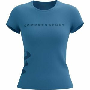 Compressport LOGO SS TSHIRT W Dámske tréningové tričko, modrá, veľkosť M