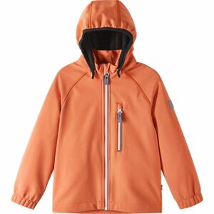 REIMA VANTTI Detská softshellová bunda, oranžová, veľkosť 110