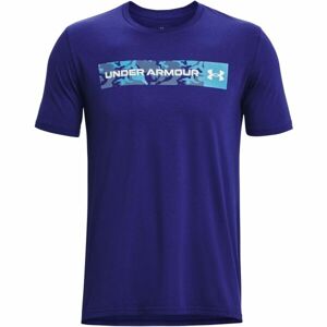 Under Armour UA CAMO CHEST STRIPE SS Pánske tričko, modrá, veľkosť XL