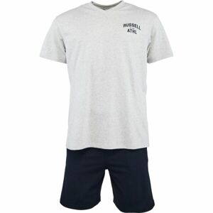 Russell Athletic SET TEE SHORT Pánsky pyžamový set, sivá, veľkosť XXXL