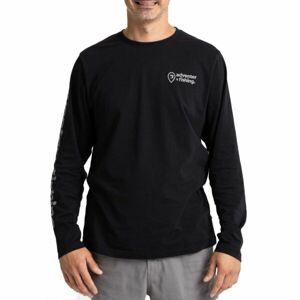ADVENTER & FISHING COTTON SHIRT Pánske tričko, čierna, veľkosť L