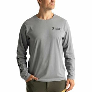 ADVENTER & FISHING COTTON SHIRT Pánske tričko, sivá, veľkosť L