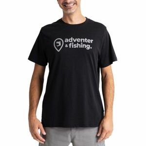 ADVENTER & FISHING COTTON SHIRT Pánske tričko, čierna, veľkosť L