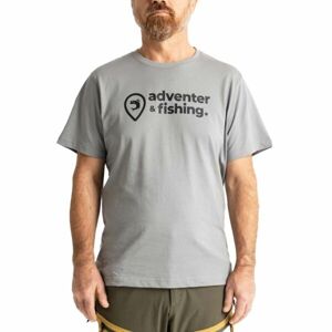 ADVENTER & FISHING COTTON SHIRT Pánske tričko, sivá, veľkosť L