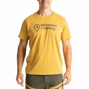 ADVENTER & FISHING COTTON SHIRT Pánske tričko, hnedá, veľkosť L