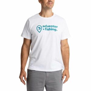 ADVENTER & FISHING COTTON SHIRT Pánske tričko, biela, veľkosť L