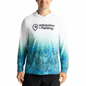 ADVENTER & FISHING UV HOODED Pánske funkčné hooded UV tričko, svetlomodrá, veľkosť L