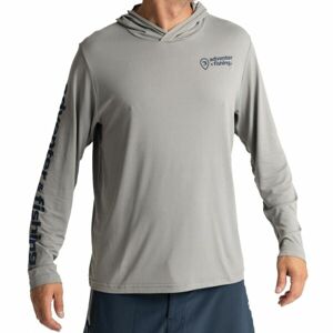 ADVENTER & FISHING UV HOODIE Pánske funkčné hooded UV tričko, sivá, veľkosť L