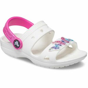 Crocs CLASSIC EMBELLISHED SANDAL T Detské sandále, biela, veľkosť 24/25