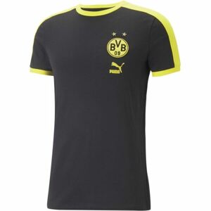 Puma BVB FTBLHERITAGE T7 TEE Pánske tričko, čierna, veľkosť