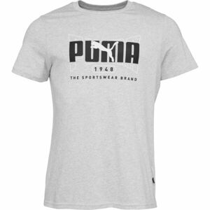 Puma GRAPHICS EXECUTION TEE Pánske tričko, sivá, veľkosť