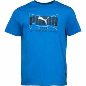 Puma GRAPHICS EXECUTION TEE Pánske tričko, modrá, veľkosť