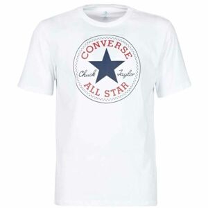 Converse STANDARD FIT CENTER FRONT CHUCK PATCH CORE TEE Unisex tričko, biela, veľkosť S