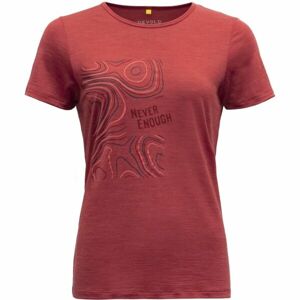 Devold HELLESYLT MERINO 130 TEE Dámske tričko, červená, veľkosť