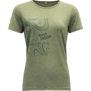 Devold HELLESYLT MERINO 130 TEE Dámske tričko, zelená, veľkosť XS