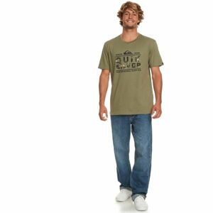 Quiksilver LOGO PRINT SS Pánske tričko, khaki, veľkosť L