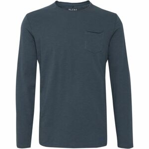 BLEND T-SHIRT L/S Pánske tričko s dlhým rukávom, tmavo modrá, veľkosť M