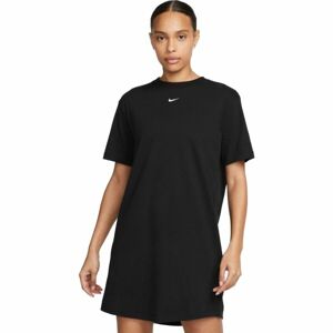 Nike NSW ESSNTL SS DRESS TSHRT Dámske šaty, čierna, veľkosť L