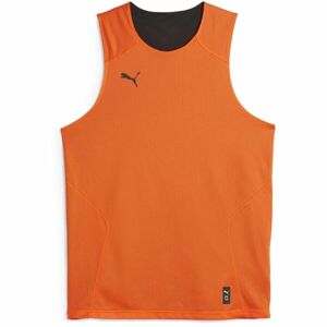 Puma HOOPS TEAM REVERSE PRACTICE JERSEY Pánsky basketbalový dres, oranžová, veľkosť XL