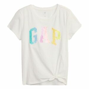 GAP V-FEB SS ELV LOGO Dievčenské tričko, biela, veľkosť M