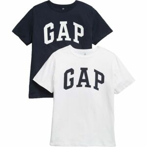 GAP V-2PK SS LOGO TEE Chlapčenské tričko, biela, veľkosť M