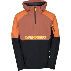 FUNDANGO BURNABY Pánska lyžiarska/snowboardová bunda, oranžová, veľkosť S