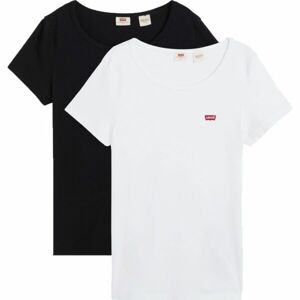 Levi's 2PACK CREWNECK TEE Dámske tričko, biela, veľkosť L