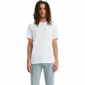 Levi's SLIM 2PK CREWNECK 1 Pánske tričko, biela, veľkosť L