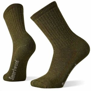Smartwool HIKE CE FULL CUSHION SOLID CREW Pánske outdoorové ponožky, khaki, veľkosť