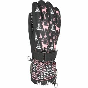 Level JUNIOR Detské lyžiarske rukavice, čierna, veľkosť