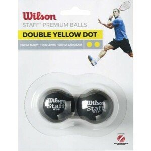 Wilson STAFF SQUASH 2 BALL DBL YEL DOT Squashová loptička, žltá, veľkosť os