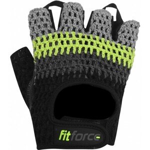 Fitforce KRYPTO Fitness rukavice, čierna, veľkosť M